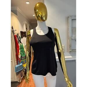 Lululemon Black Crossback Tank Built In Bra Womens Size 10